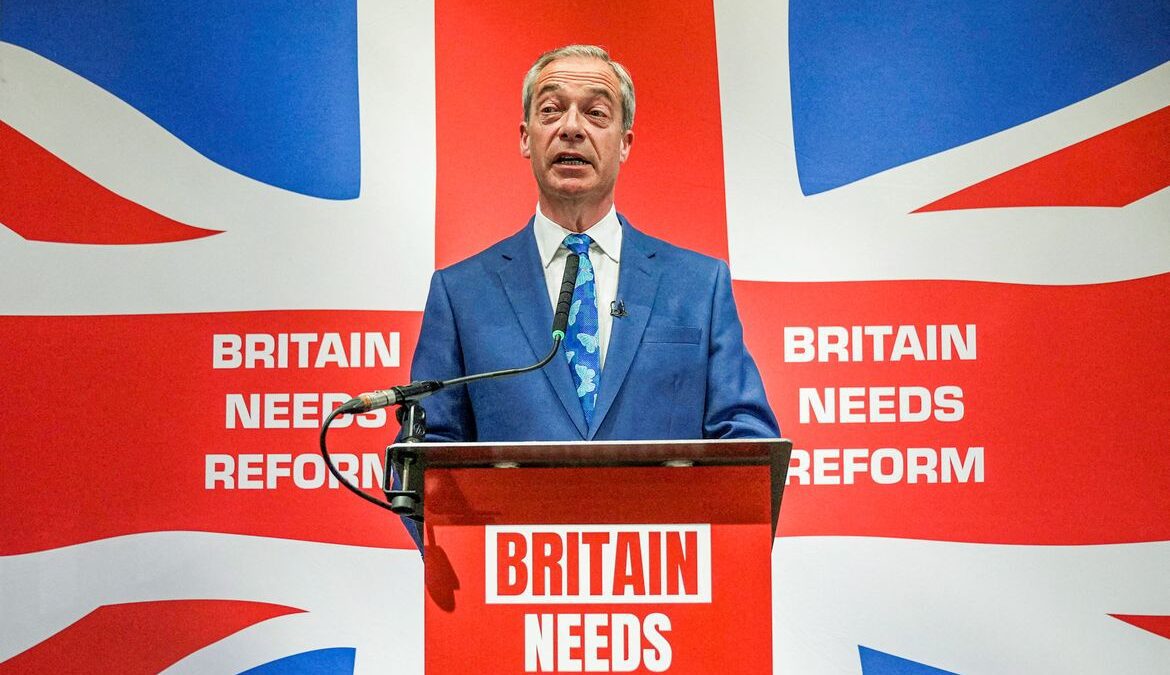 Nigel Farage lança sua candidatura no Reino Unido